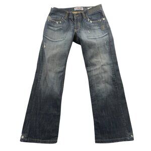 Vintage 2 Boxs Paris Mens Studded Jeans Size 34x32 Black Denim Grunge Straight